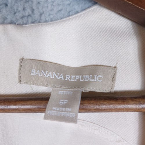 Banana Republic Dress Women 6 Petite Black Ivory Sleeveless Career Business - Picture 10 of 11