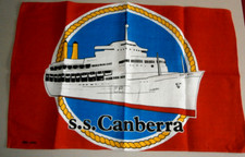 S.S. CANBERRA. SOUVENIR T-CLOTH. NEW. IRISH LINEN.