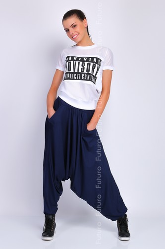 Pantalones gitanos para mujer harén con bolsillos Ali Baba boho talla 8-16 ft1209 - Imagen 9 de 9