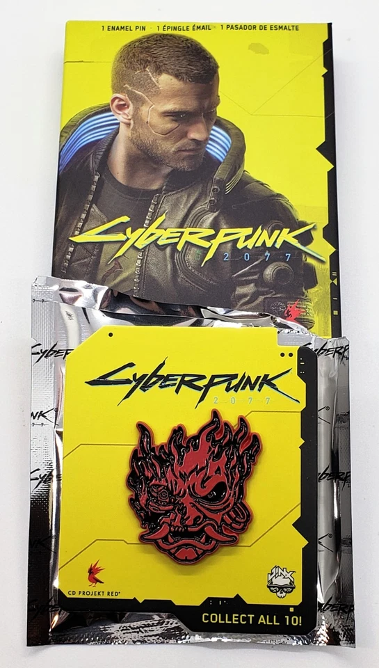 CyberPunk 2077 SAMURAI Demon 16" Pillow Plush AND pin BRAND NEW Jinx licensed - Image 3 of 4