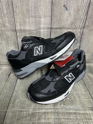 New Balance 991 Made In England x Harris Tweed Trainers Sneakers 10uk Black  Bnwt UK