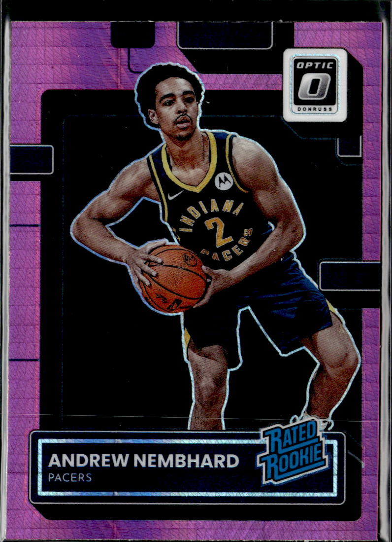 2022-23 Donruss Optic #230 Andrew Nembhard Hyper Pink Prizm Rated Rookie Pacers