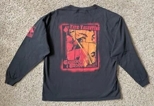 Vintage 90s Faye Valentine Cowboy Bebop Anime Long Sleeve Black Shirt XL ODM Tag