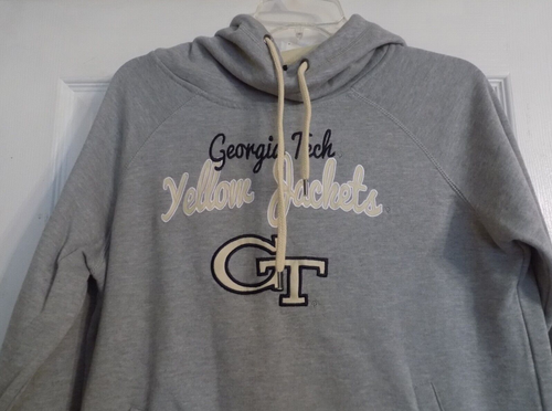 Women's Georgia Tech Yellow Jackets Hoodie Hooded Sweatshirt Size M Gray - Picture 2 of 5