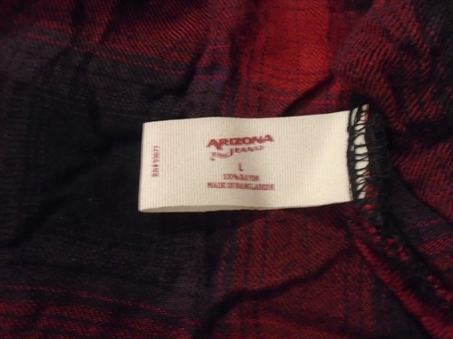 Vintage Red and Black Rayon Shirt Size L by Arizona Jeans - Picture 5 of 5