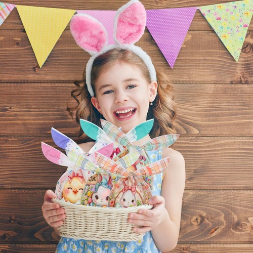 Lapensa 100Pcs Easter Treat Bags6 Styles Easter Candy Goodies Bags for Gift G... - Picture 7 of 7