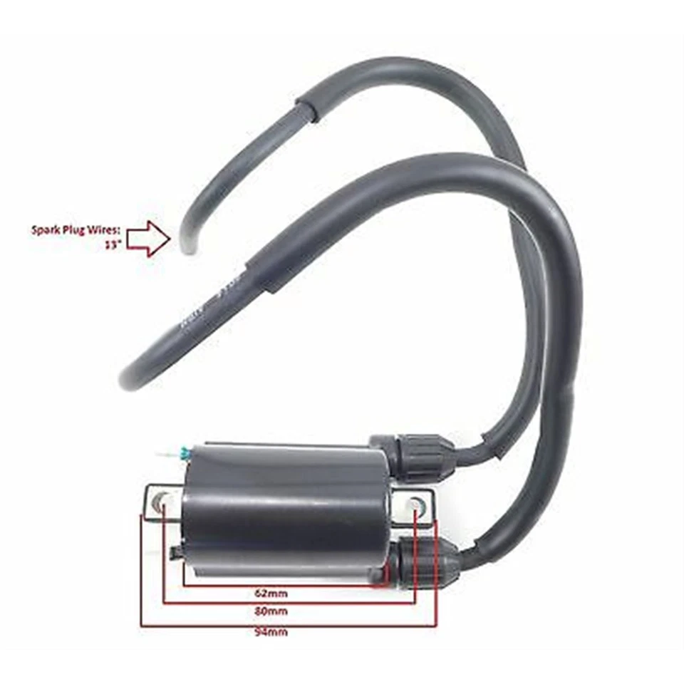 12 Volt Ignition Coil Dual Feed For Kawasaki ZXR750, ZZR1100, ZZR1200 24-72423 - Изображение 4 из 4