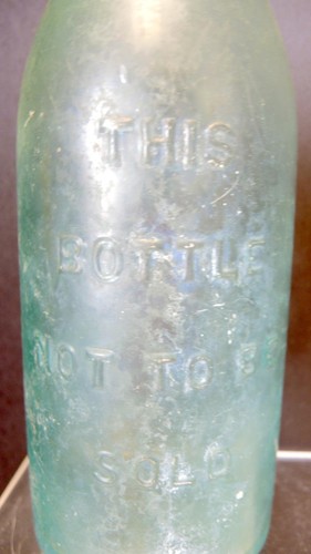 Antique Mineral Water Aquamarine Blue Bottle - Geo Weller Schenectady NY - Picture 6 of 12