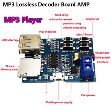 MP3 Nondestructive Decoding Board TF Card USB Interface Music Player With 2W AMP