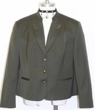 Lodenfrey Wool Hunting Riding Jacket Green Austria Winter Short Coat B45" 14 L