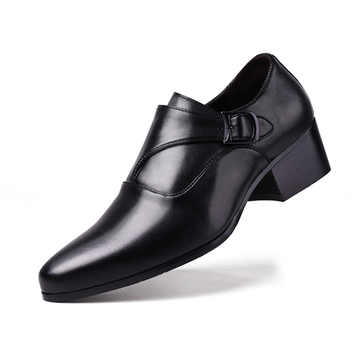 SAOLA Scarpe da sposa uomo inglesi a punta eleganti business fibbia slip on tacco 2025