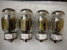 Genalex Gold Lion KT88 6550 Brown Base Dirty Black Plate NOS Tested Excellent