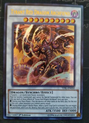 Tyrant Red Dragon Archfiend TDIL-EN050 Ultra Rare 1st Edition Yugioh NM |  eBay