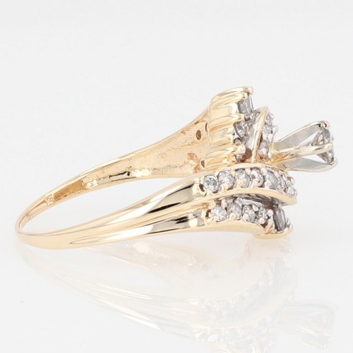.73ctw Diamond Solitaire with Accents Engagement Ring 14k Yellow Gold Size 8 - Picture 4 of 6