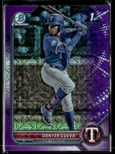 2022 Bowman Chrome Purple Mega Box Danyer Cueva /250 Texas Rangers #BCP-173