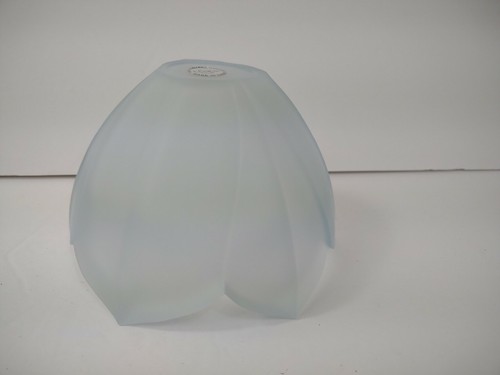 Lenox Blue Satin Glass Tealight Candle Holder Tulip Flower Lotus Spring - Picture 4 of 6