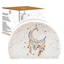 STPGoods Boho Dream Catcher Ceramic Napkin Holder 3.9 x 3.1"