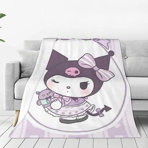 Kuromi Flannel Blanket, Nap Blanket, Sofa Bed Sheet, Air Conditioning Blanket - Picture 18 of 21