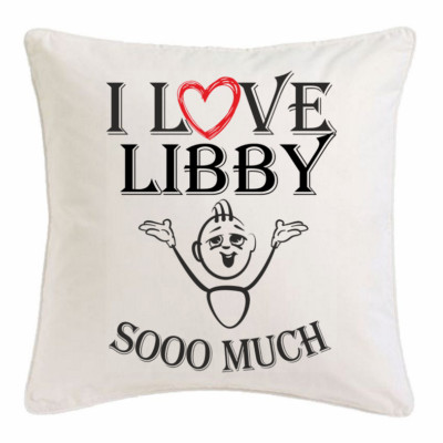I Love Libby KISSENBEZUG 40X40cm Ich Liebe Libby Weiss 104985