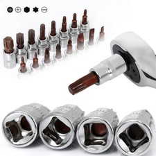 Screwdriver Bits Drive Socket Wrench 1/4 3/8" POZI Head Drill PZ1 PZ2 PZ3 Square