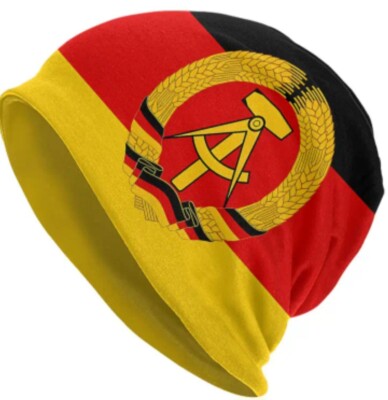 DDR / OSTDEUTSCHLAND BEANIE SLOUCH MÜTZE , HAMMER U. ZIRKEL  NEU , TOP 