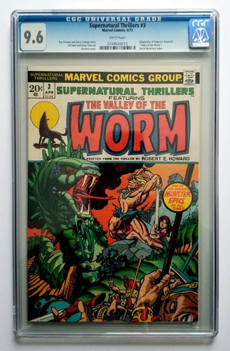 SUPERNATURAL THRILLERS # 3 - CGC 9.6 - White Pages - Robert E. Howard Adaption.