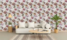 3D Floral Pattern Wallpaper Wall Mural Removable Self-adhesive Sticker 441