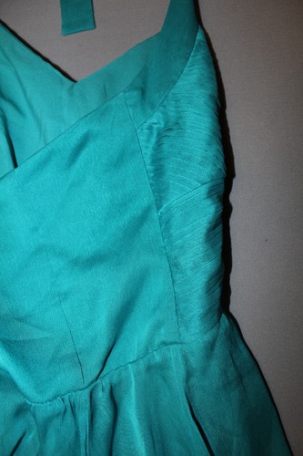 THE LIMITED size 4 Teal Event dress Little Formal halter top style with tie - Picture 7 of 8