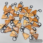 31 Custom Wood Keychains with Lichtenberg Figure Design, Oak