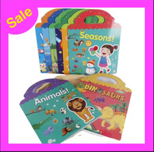 10-Pack Reusable Sticker Books for Kids - Educational Fun Variety Set - 3.99 Ea