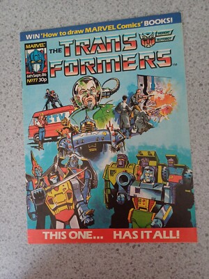 The Transformers #77  VG SEPT 1986  Marvel Comics UK