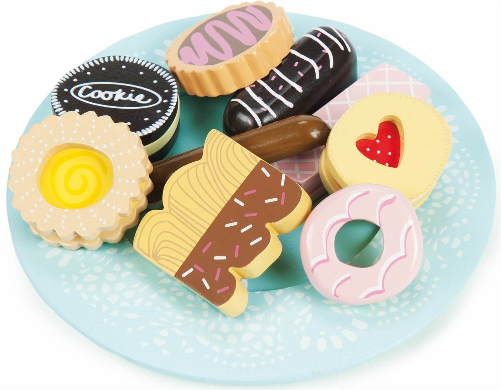Le Toy Van Honeybake Biscuit Plate Set Child Kids Wooden Play Food Cafe For Sale Online