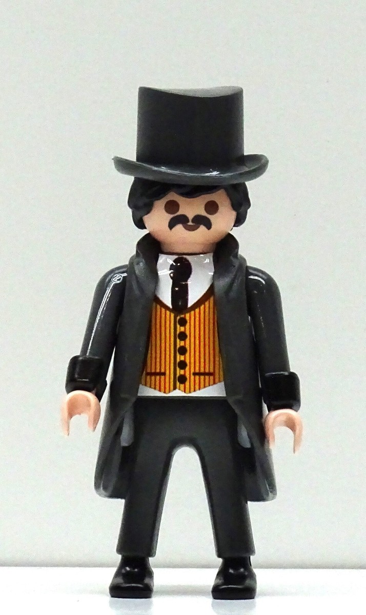 Figurine Playmobil Homme Personnalisée (custom) - Modèle 1900 - Occasion - Pour Collection Ou Diorama