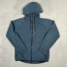 Nike Hoodie Mens Size Medium Blue Tech Windrunner Full Zip Jacket Hooded Flaws