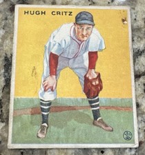 1933 Goudey Big League Hugh Critz RC Card #238 NY Giants (A)
