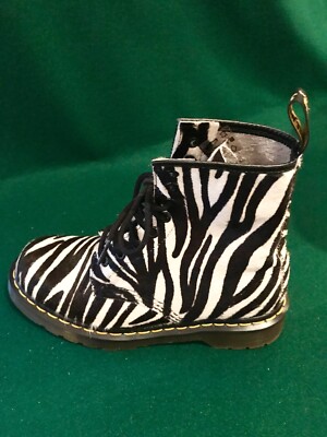 Dr. Martens Zebra Pony Hair Leather Boots | eBay