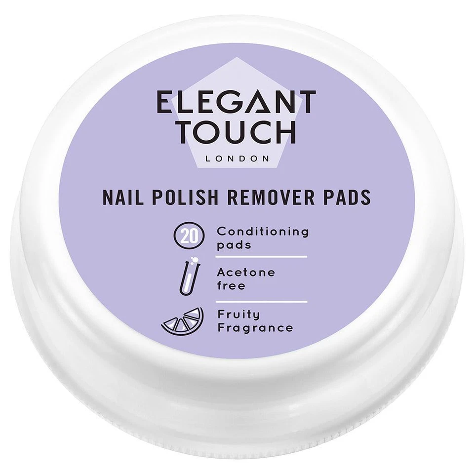 Elegant Touch Nail Polish Remover Pads - Pack of 20 - Fruity Fragrance