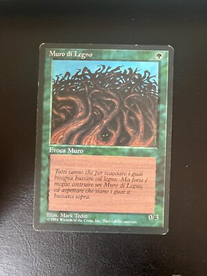 MTG WALL OF WOOD EXC HOLZWAND FBB 1 EDITION BLACK BORDER MAGIC