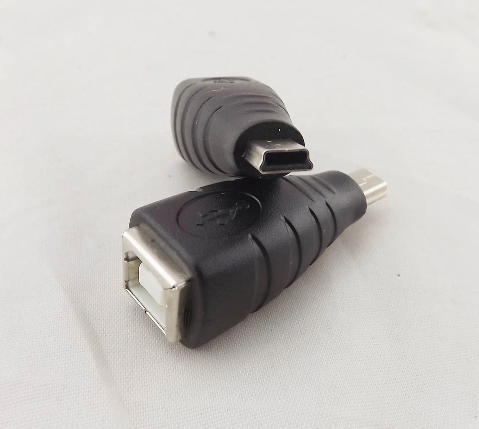 1pcs USB 2.0 Type B Printer Female To Mini USB 5 Pin Male Plug Adapter Convertor - Image 3 of 4