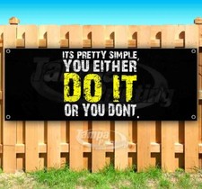 MOTIVATIONAL FITNESS MESSAGE Advertising Vinyl Banner Flag Sign Many Sizes GYM