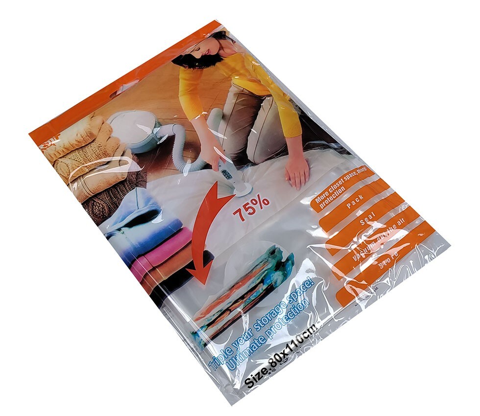 80 x 110CM PACK OF 12 VACUUM STORAGE BAGS SPACE SAVING STRONG BAGS