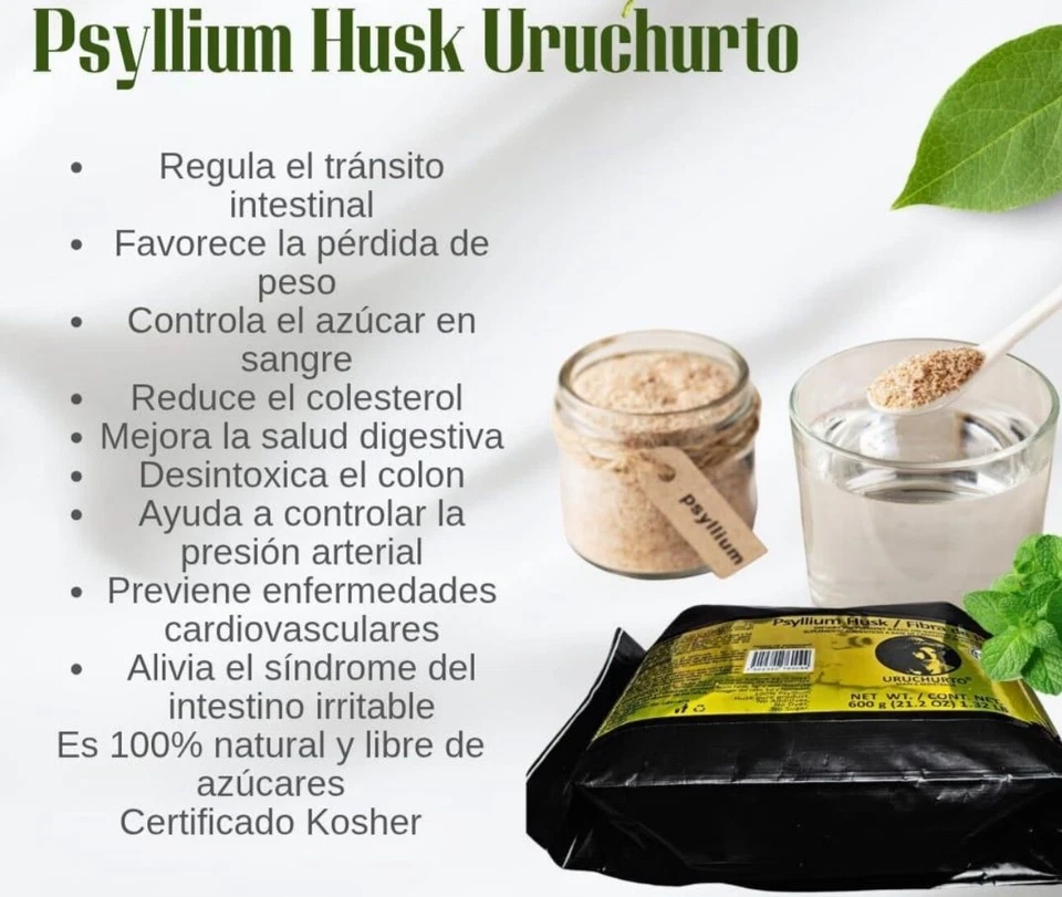 KIT URUCHURTO 3 PIEZAS CÁSCARA DE PSYLLIUM, CHAMPÚ, CITRATO DE MAGNECIO Foto 2 de 4