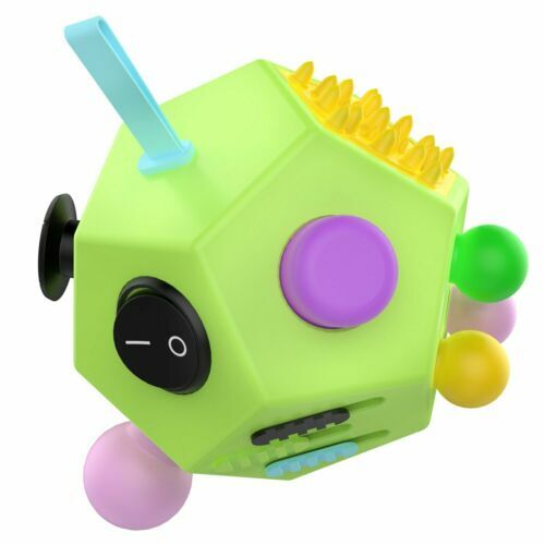 Atic Adult Fidget Cube 12 Side Sided Desk Toy Stress Anxiety Relief Focus Puzzle Ebay