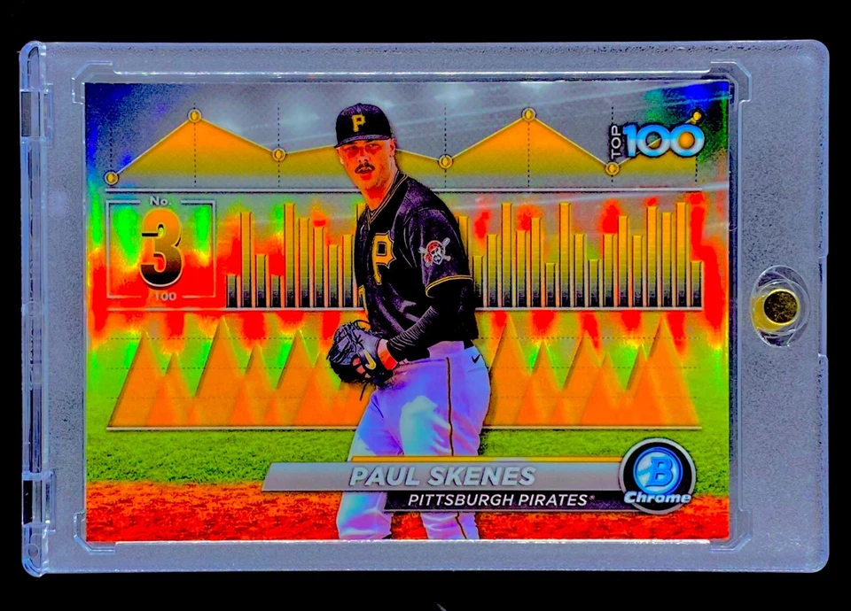 PAUL SKENES REFRACTOR NOVATO 3/100 TOPPS CROMO SP Inserto Holo Base - PIRATAS Foto 4 de 4