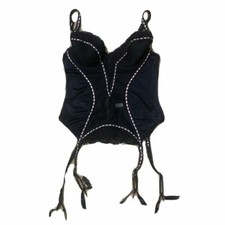 Adore Me Floral Lace Polka Dot Mesh Satin Corset Bustier Black Pink Ribbon 34B