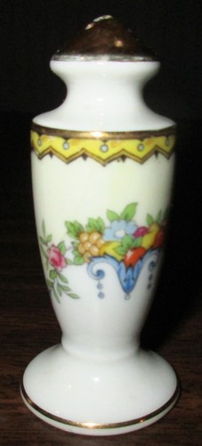 Noritake Modjeska Salt & Pepper Shakers Set Porcelain Fruit Floral Urn Miniature - Picture 20 of 24
