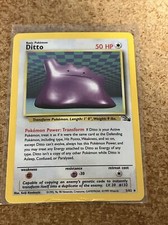 Ditto 3/62 Single - Pokemon Fossil - Holo Rare - MP  1995, 96, 98