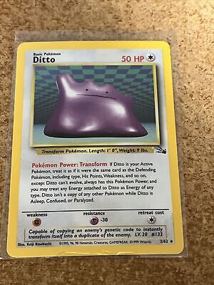 Ditto Fossil 3/62 1st Edition HOLO  Pokemon Fossil Set – BoxSeat