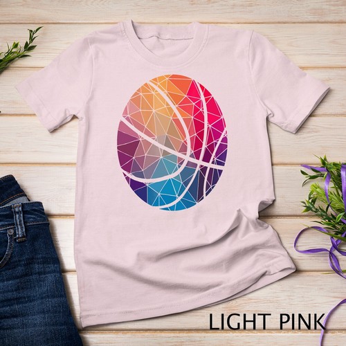 Camiseta de regalo con forma de baloncesto geométrica unisex - Imagen 8 de 16