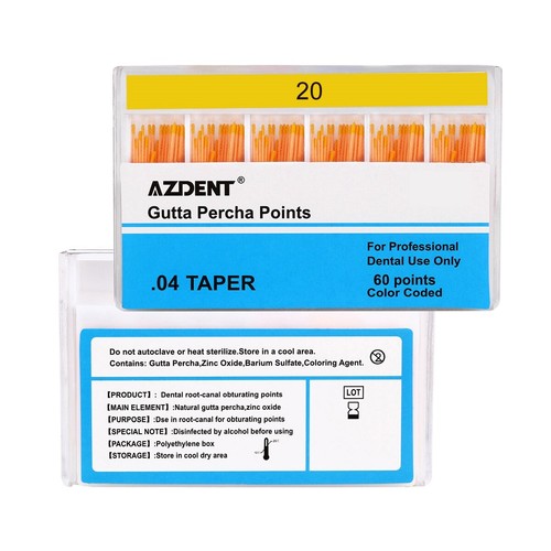 AZDENT Dental Gutta Percha Points.02/.04/.06 Taper For Root Canal Endo Treatment - Picture 103 of 171